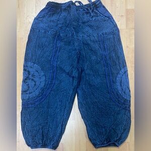 Boho Hippie Om Symbol One Size (L to 2XL) Unisex Festival pants